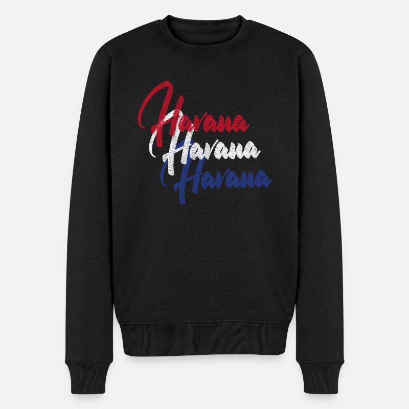 La Havane, Cuba - Pull Premium bio Homme - noir
