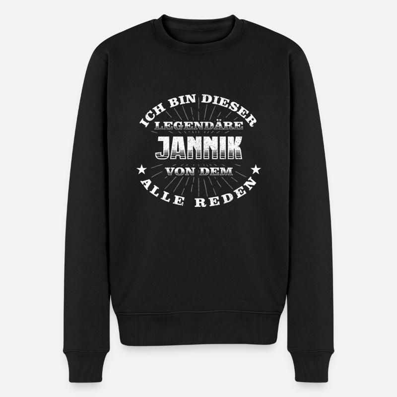 Legendärer Jannik lustiger vorname Name - Männer Premium Bio Pullover - Schwarz