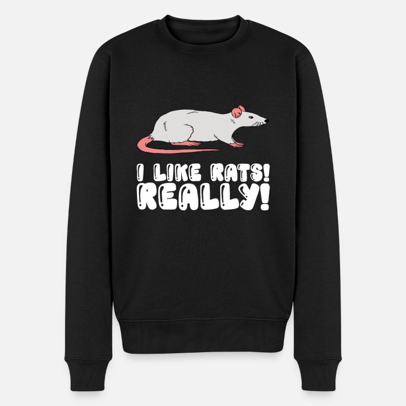 J’aime beaucoup les rats - Pull Premium bio Homme - noir