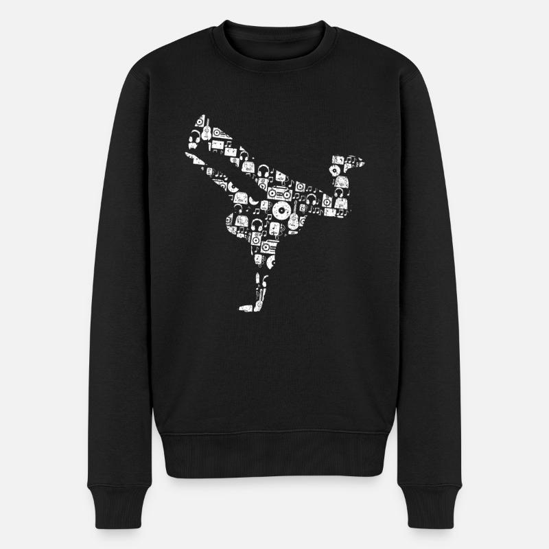 Breakdance Street Dance schnelle Bewegung Dance Ge - Männer Premium Bio Pullover - Schwarz