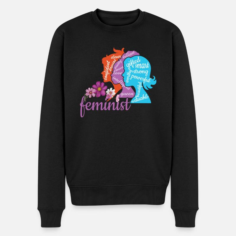 Smart Feminist Feminism Rights Womens Equality - Männer Premium Bio Pullover - Schwarz