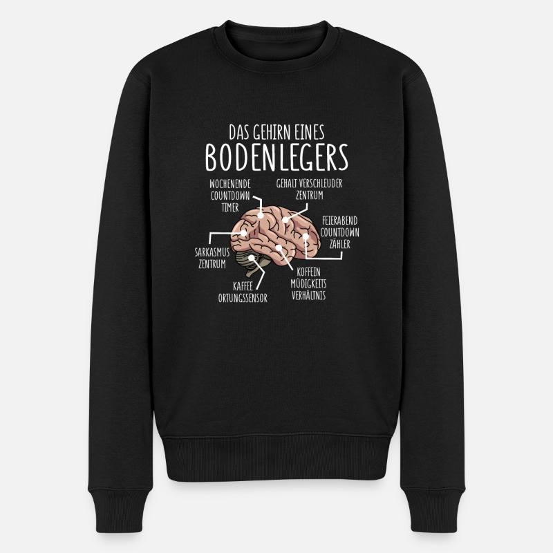 Bodenleger Anatomie - Männer Premium Bio Pullover - Schwarz