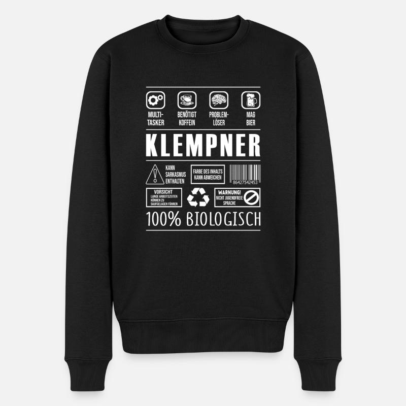 Klempner - Männer Premium Bio Pullover - Schwarz