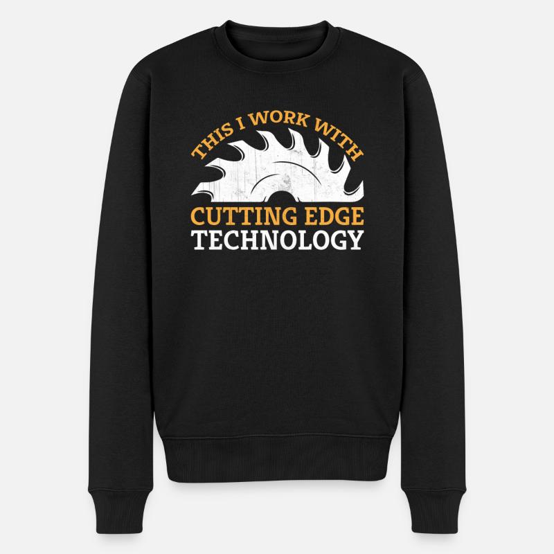 Chainsaw Carving Woodworking Carpenter - Männer Premium Bio Pullover - Schwarz