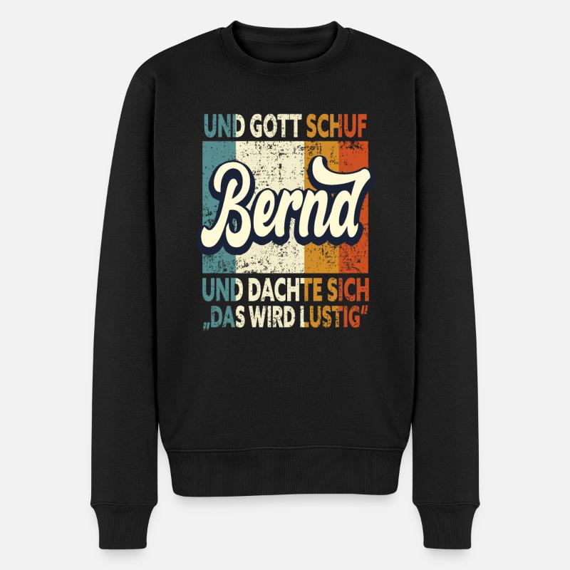 Bernd Name Vorname Geschenk - Männer Premium Bio Pullover - Schwarz