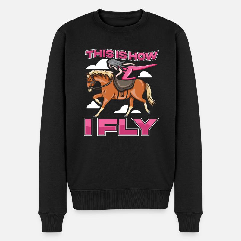 Voltigieren - Männer Premium Bio Pullover - Schwarz