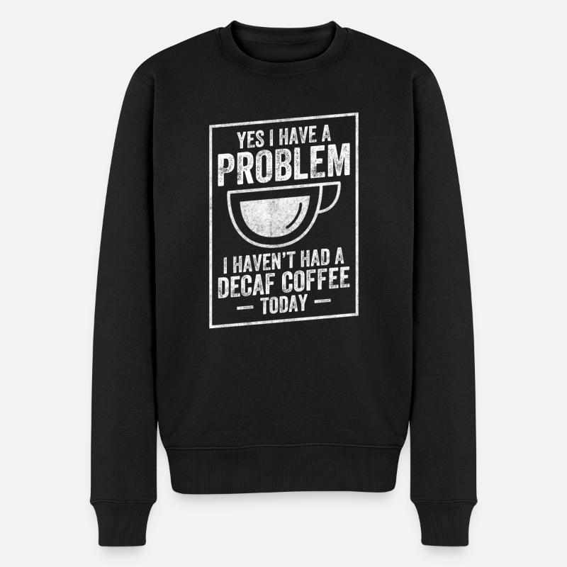 Café décaféiné - décaféiné - Pull Premium bio Homme - noir