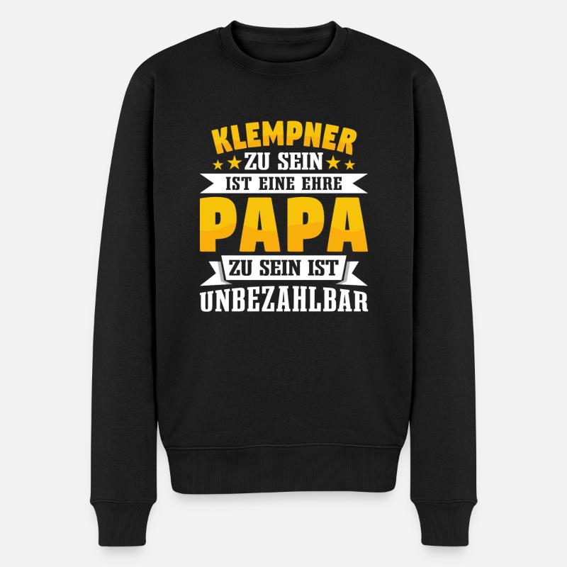 Klempner - Männer Premium Bio Pullover - Schwarz