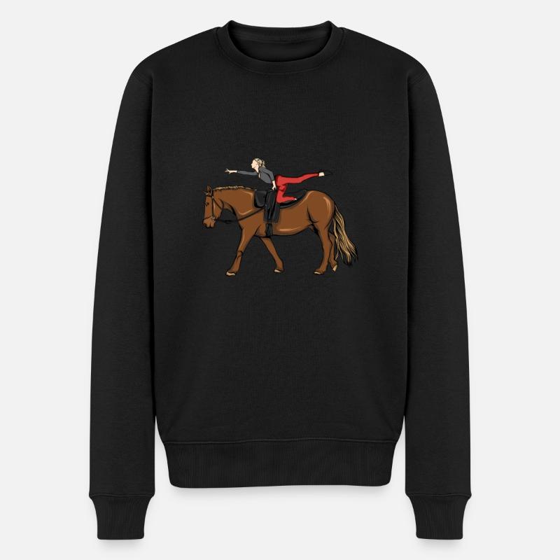 Voltigieren - Männer Premium Bio Pullover - Schwarz