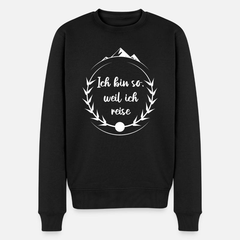 Reisen Weltreise Reise - Männer Premium Bio Pullover - Schwarz