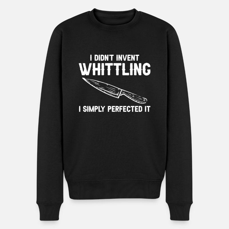 Whittler | Woddcarving - Männer Premium Bio Pullover - Schwarz