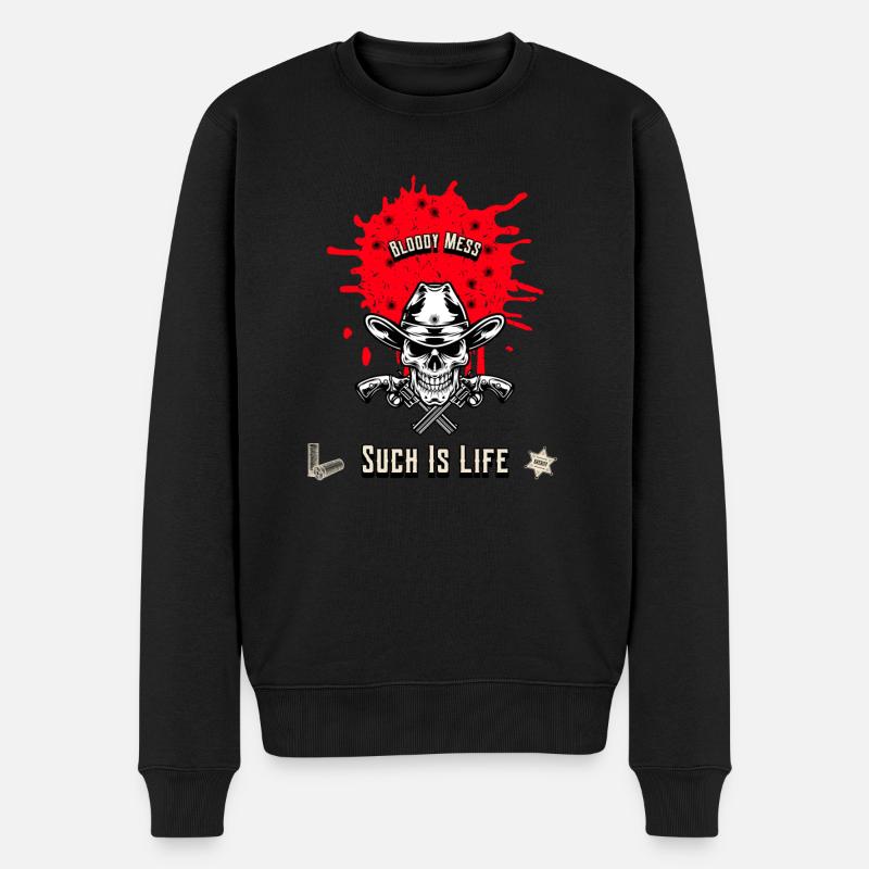 Squelette sanglant Gunslinger - Pull Premium bio Homme - noir