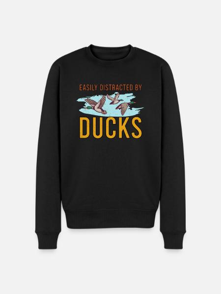 Entenjagd Entenjäger Vogeljagd - Männer Premium Bio Pullover - Schwarz