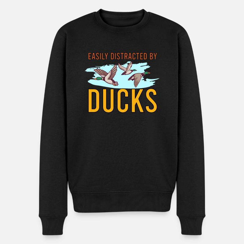 Entenjagd Entenjäger Vogeljagd - Männer Premium Bio Pullover - Schwarz