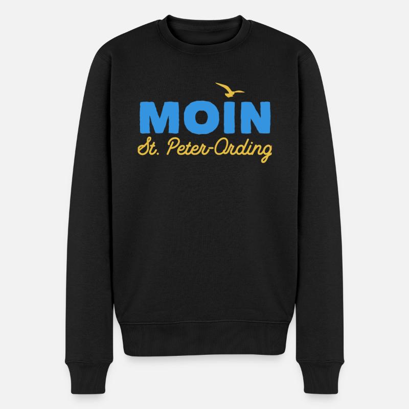 Nordsee Moin St. Peter-Ording - Männer Premium Bio Pullover - Schwarz