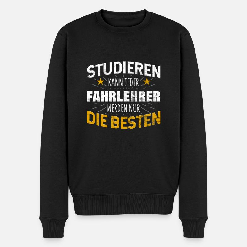 Fahrlehrer - Männer Premium Bio Pullover - Schwarz