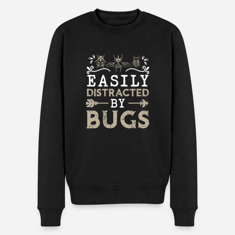 Facilement distrait par les insectes - Pull Premium bio Homme - noir