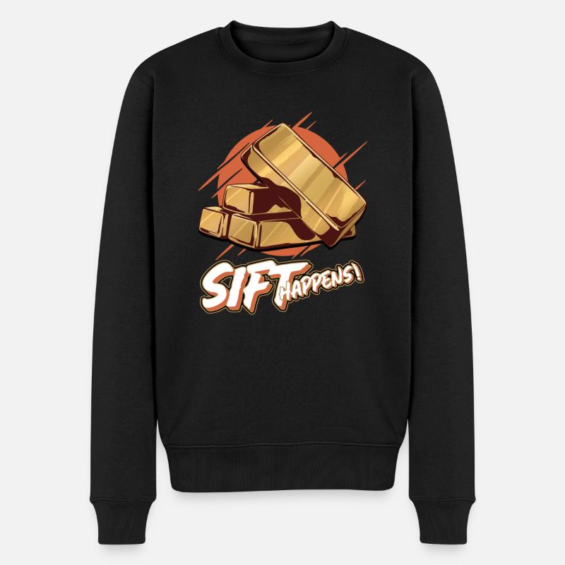 Gold Panning | Miner - Männer Premium Bio Pullover - Schwarz