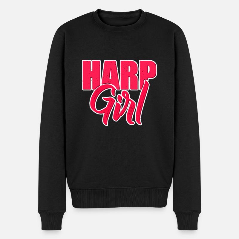 Joueur de harpe - Pull Premium bio Homme - noir