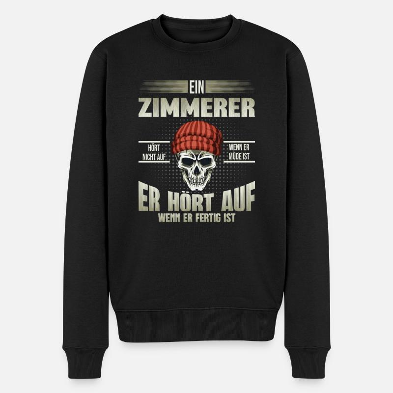 Zimmerer - Männer Premium Bio Pullover - Schwarz