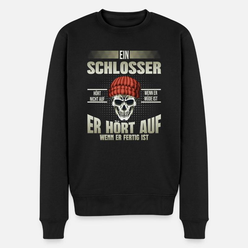 Schlosser - Männer Premium Bio Pullover - Schwarz