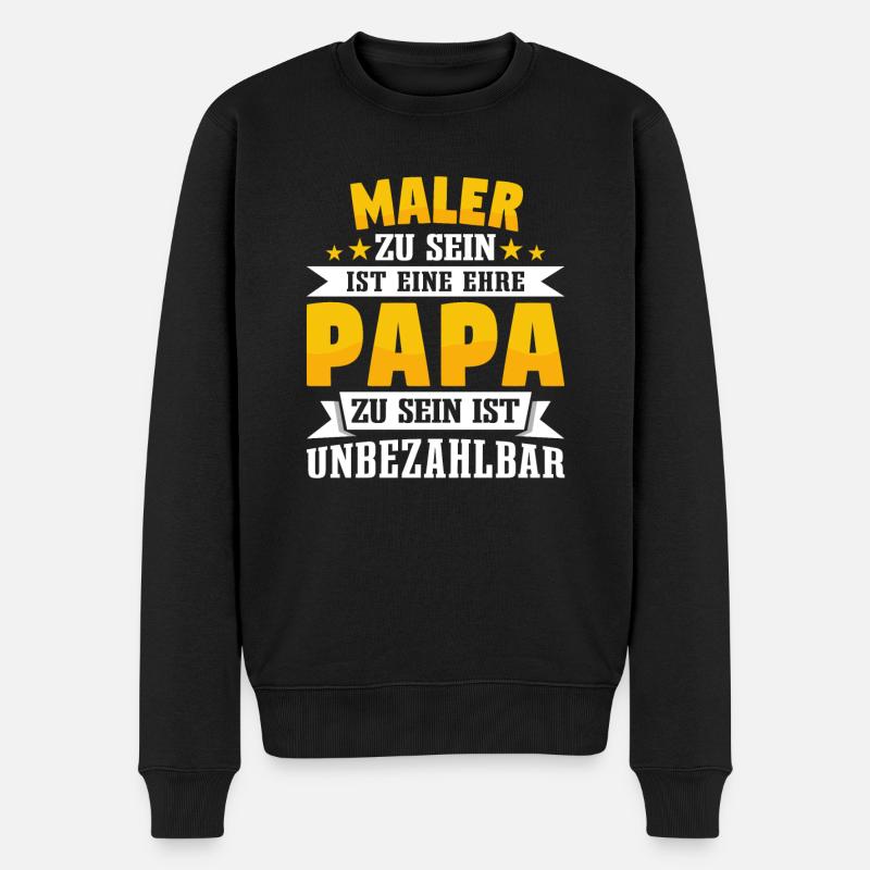 Maler - Männer Premium Bio Pullover - Schwarz