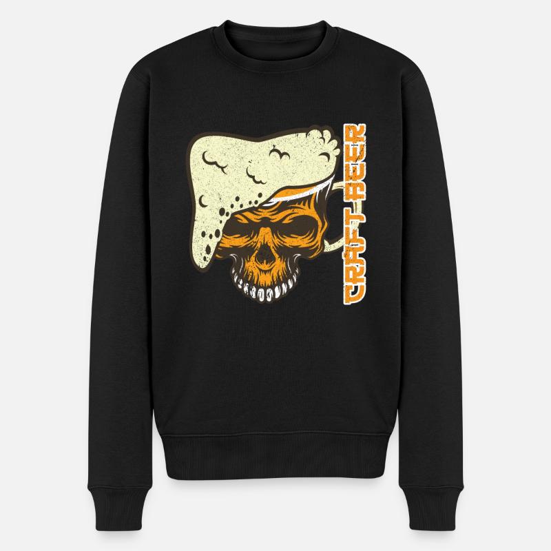 Craft Bier - Männer Premium Bio Pullover - Schwarz