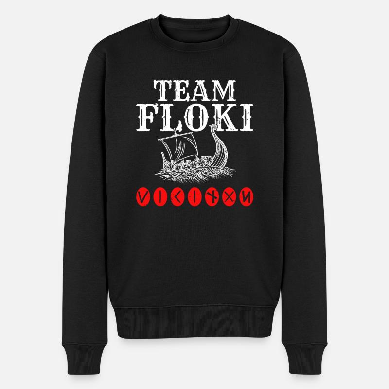 Team Floki der Schiffsbauer - Männer Premium Bio Pullover - Schwarz