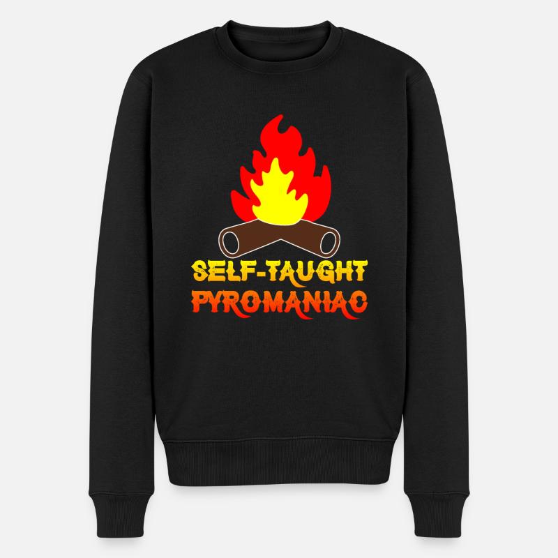 Pyromane autodidacte 7 - Pull Premium bio Homme - noir