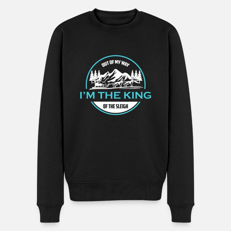 Aus Dem Weg Ich Bin Der König Des Schlittens - Männer Premium Bio Pullover - Schwarz