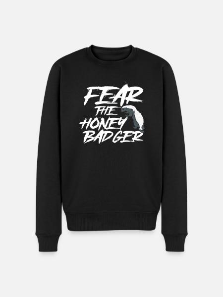 Fear The Honey Badger - Men's Premium Organic Jumper - black