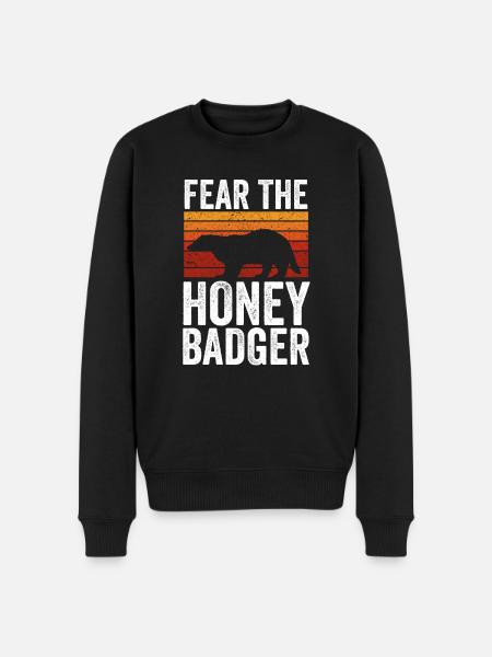 Retro Fears The Honey Badger - Men's Premium Organic Jumper - black