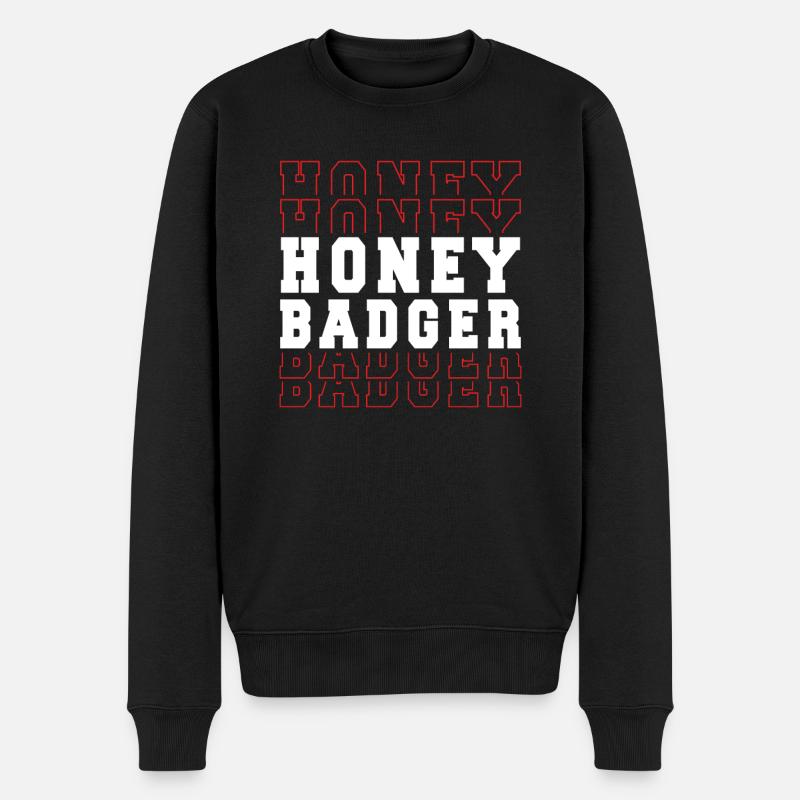 Honigdachs sport - Männer Premium Bio Pullover - Schwarz