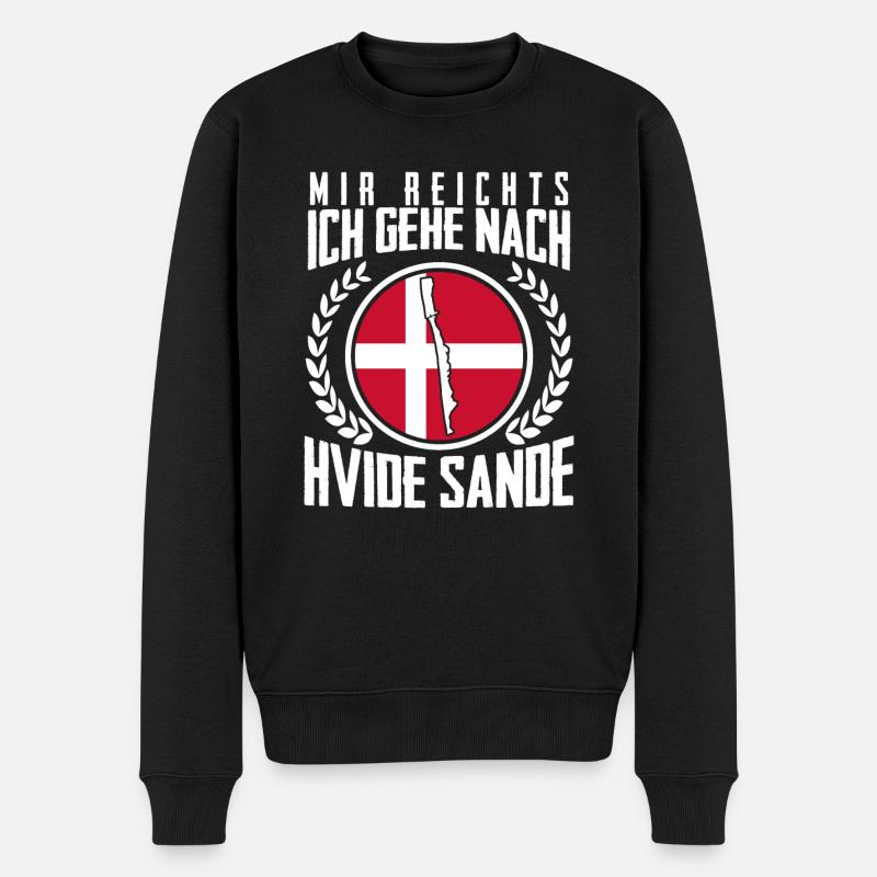 Hvide Sande - Männer Premium Bio Pullover - Schwarz