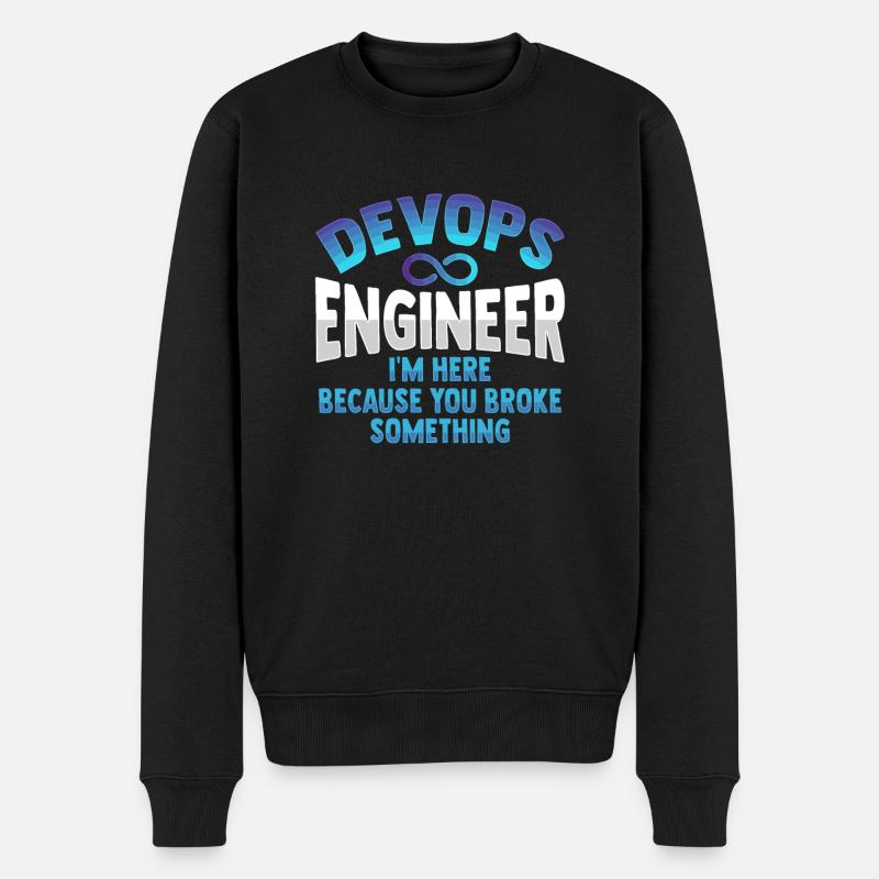 Sys-Admin Developer Devops Engineer - Men's Premium Organic Jumper - black