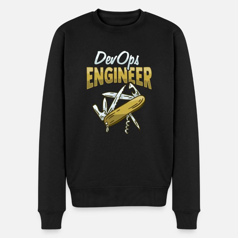 Ingénieur Devops développeur Sys-Admin - Pull Premium bio Homme - noir