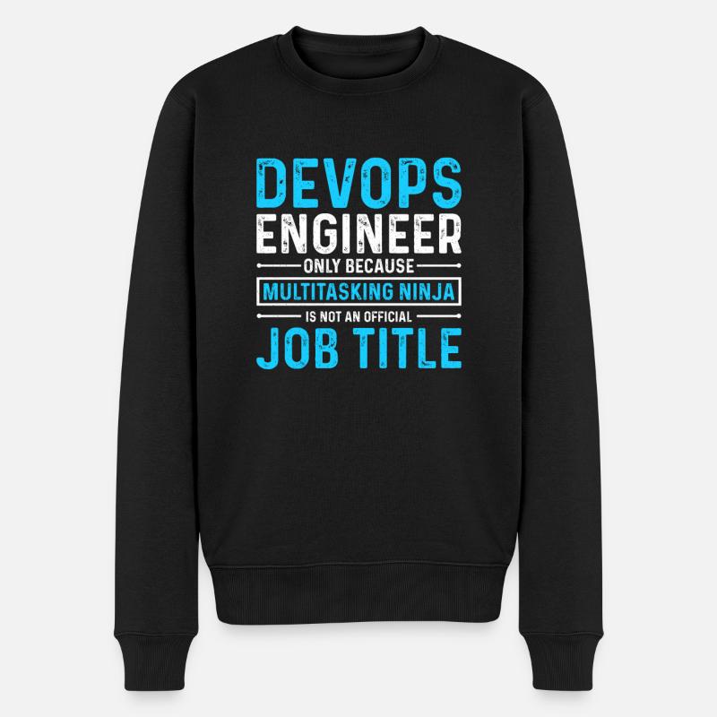 Ingénieur Devops développeur Sys-Admin - Pull Premium bio Homme - noir