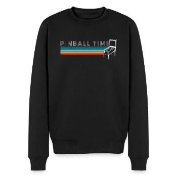 Vintage Pinball Time Shirt Cadeau Flipper Machine - Pull Premium bio Homme - noir - Devant - Nico (187cm)