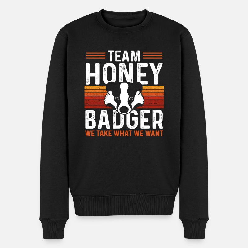 Mannschaft Honigdachs Sport - Männer Premium Bio Pullover - Schwarz