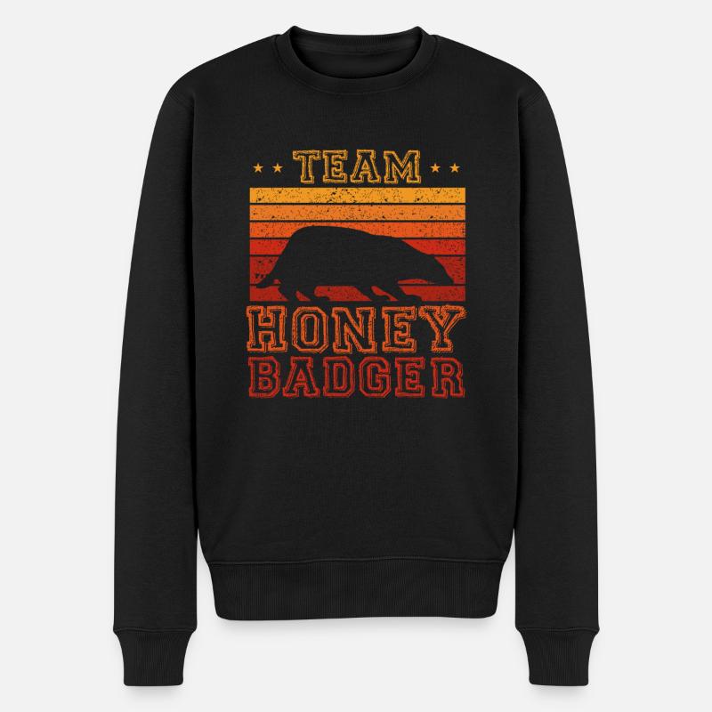 Équipe rétro Honey Badger - Pull Premium bio Homme - noir