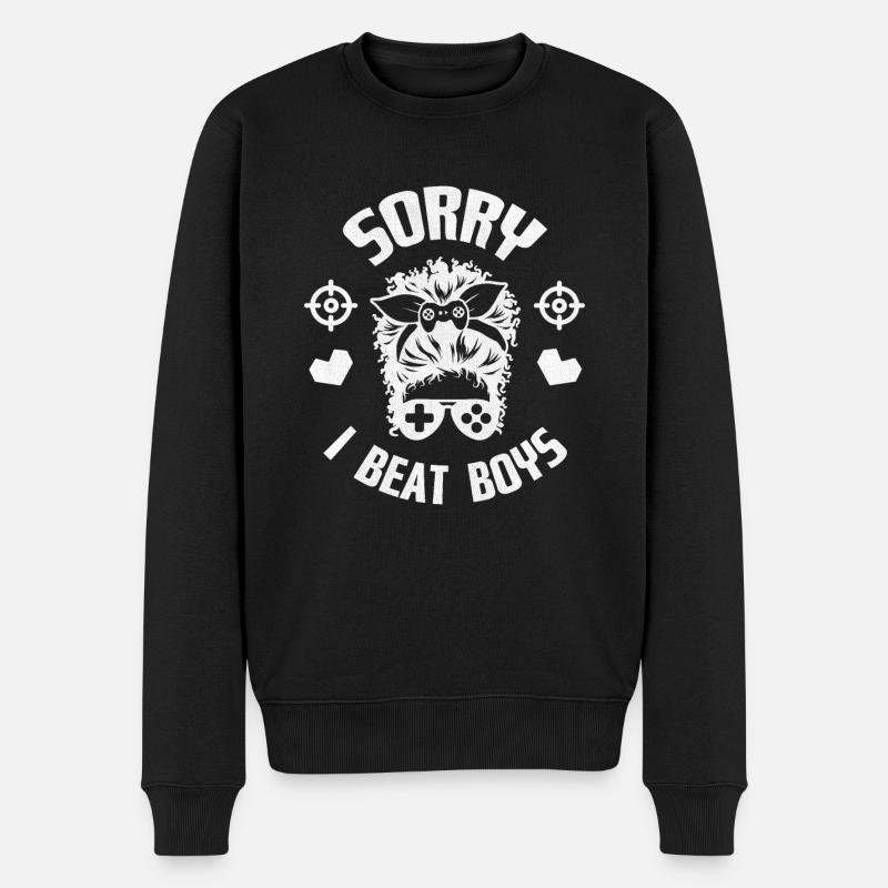Gamer Zocker - Männer Premium Bio Pullover - Schwarz