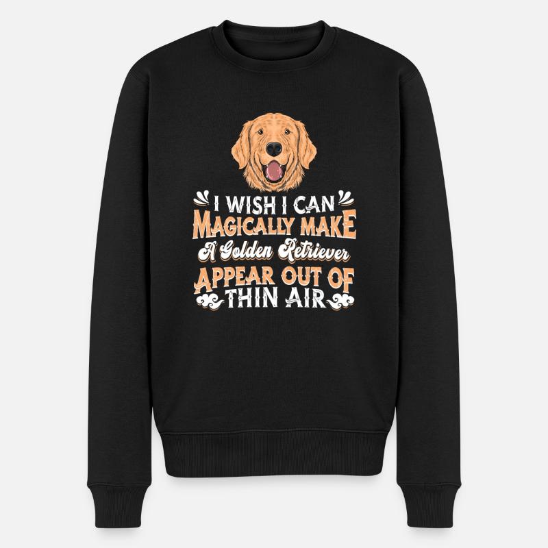 Golden Retriever - Männer Premium Bio Pullover - Schwarz