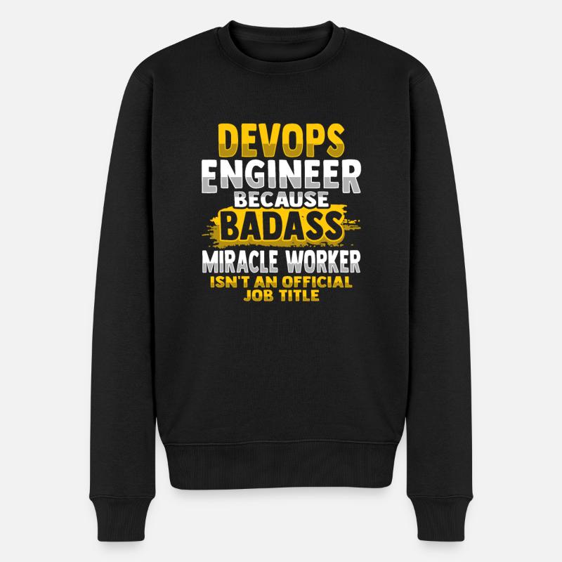 Devops Sys-Admin Developer - Men's Premium Organic Jumper - black