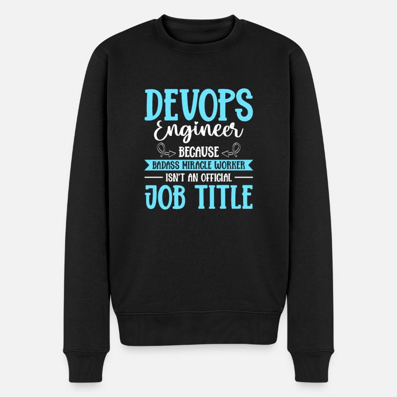 Devops Sys-Admin Entwickler - Männer Premium Bio Pullover - Schwarz