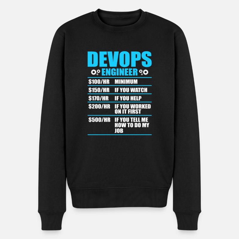 Devops Sys-Admin Developer - Men's Premium Organic Jumper - black