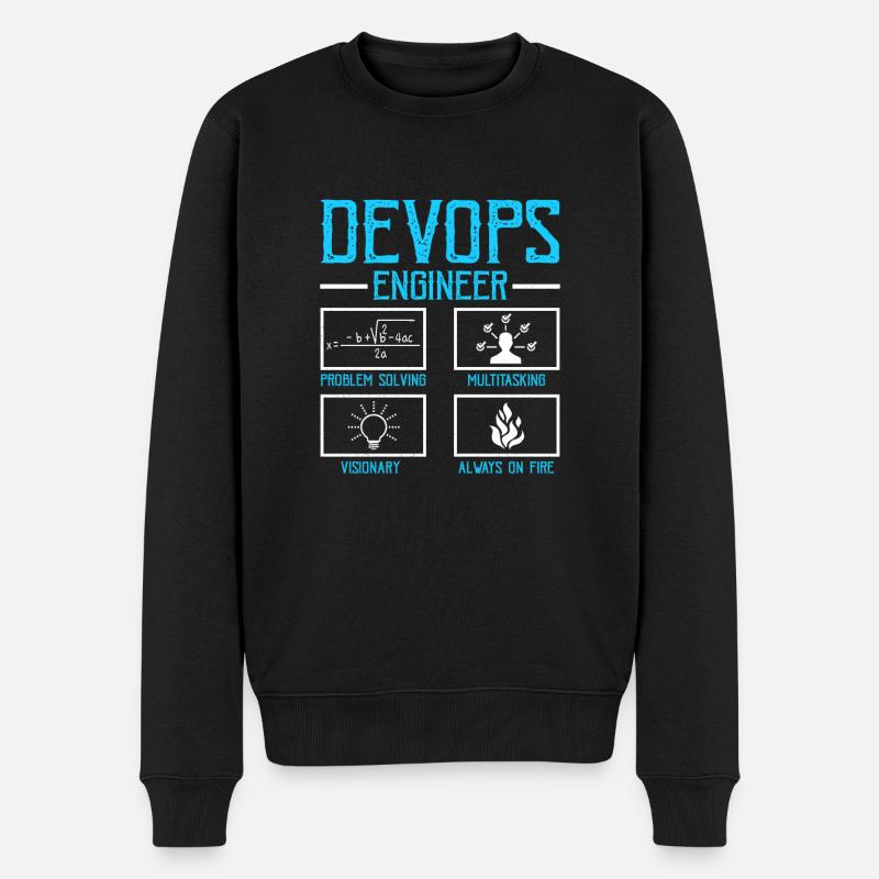 Devops Sys-Admin Developer - Men's Premium Organic Jumper - black