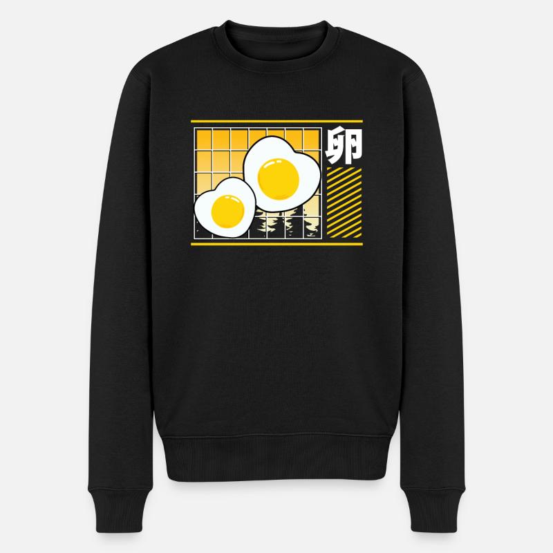 Mignons œufs de cœur kawaii - Pull Premium bio Homme - noir