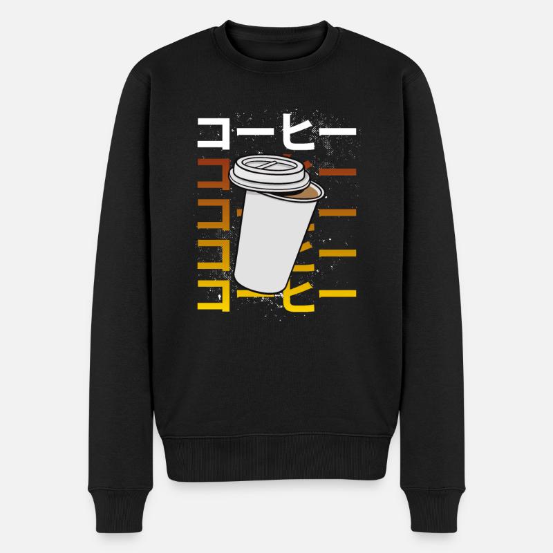 Café frais Kawaii sucré - Pull Premium bio Homme - noir