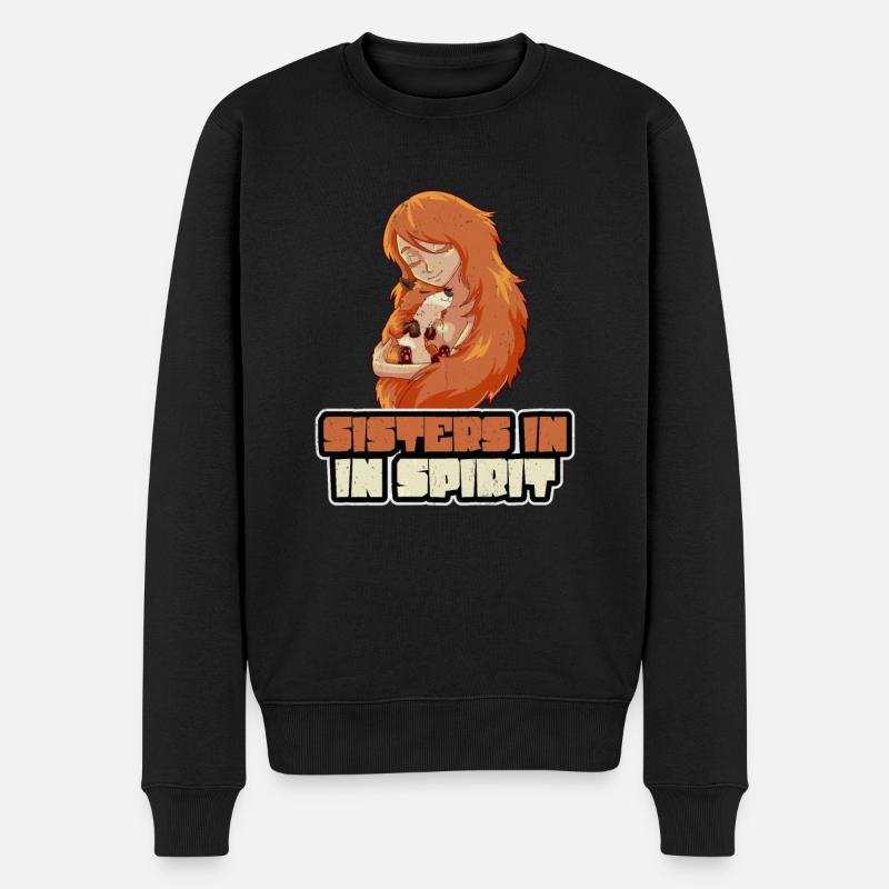 Redhead Ginger Red Haired Funny Ginger Hair Fox - Männer Premium Bio Pullover - Schwarz