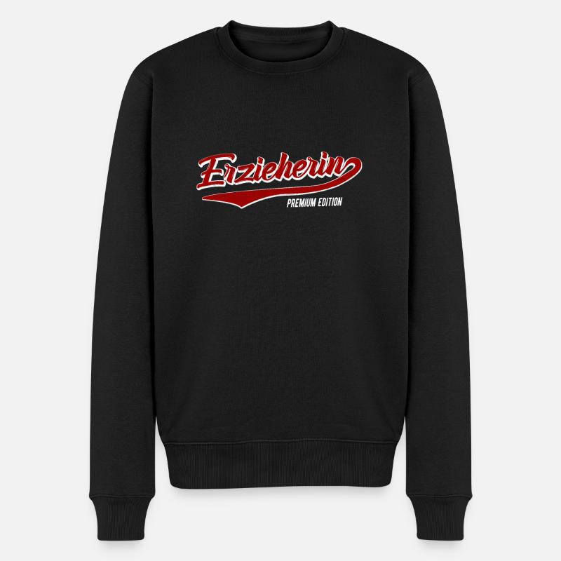 Erzieherin Premium Edition Vintage Motiv - Männer Premium Bio Pullover - Schwarz